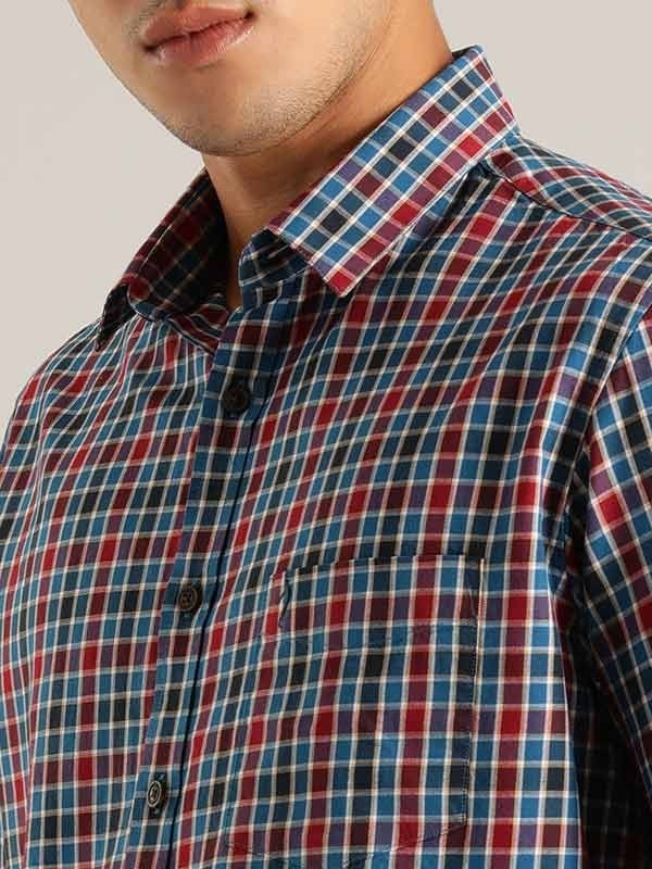 Indian Terrain Men Checkered Multicolor Shirt